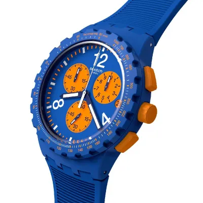 Swatch Chrono Watch Primarily Blue